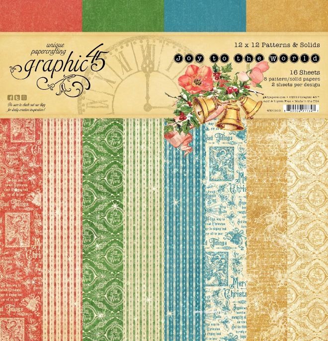 Graphic 45 Joy To The World  Patterns and Solid Pad